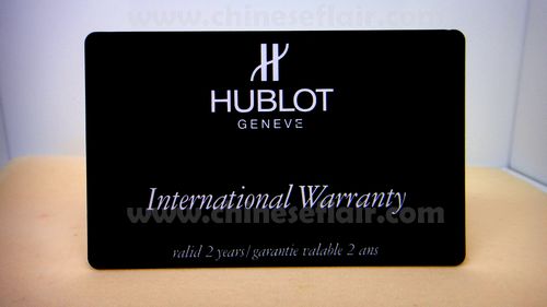 HUBLOT WATCH WARRANTY CARDS HUBLOT WATCH WARRANTY CARDS